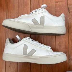 Veja Campo Extra White/Natural Suede Sneakers (Size 6 US)